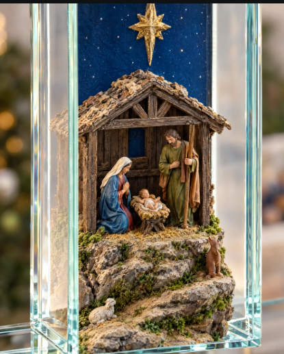The Life of Christ — Illuminated Glass Cross