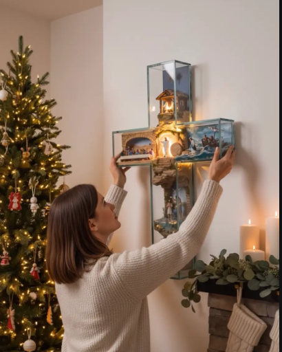 The Life of Christ — Illuminated Glass Cross